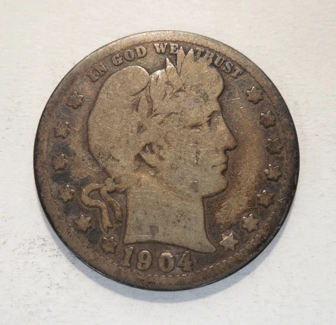 1904-O - Barber Quarter - 25¢ - Silver Coin Cover
