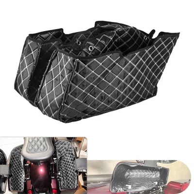 Forros de alforja inserciones traseras costuras blancas para Harley Street Glide CVO 2023 Foto 1 de 4