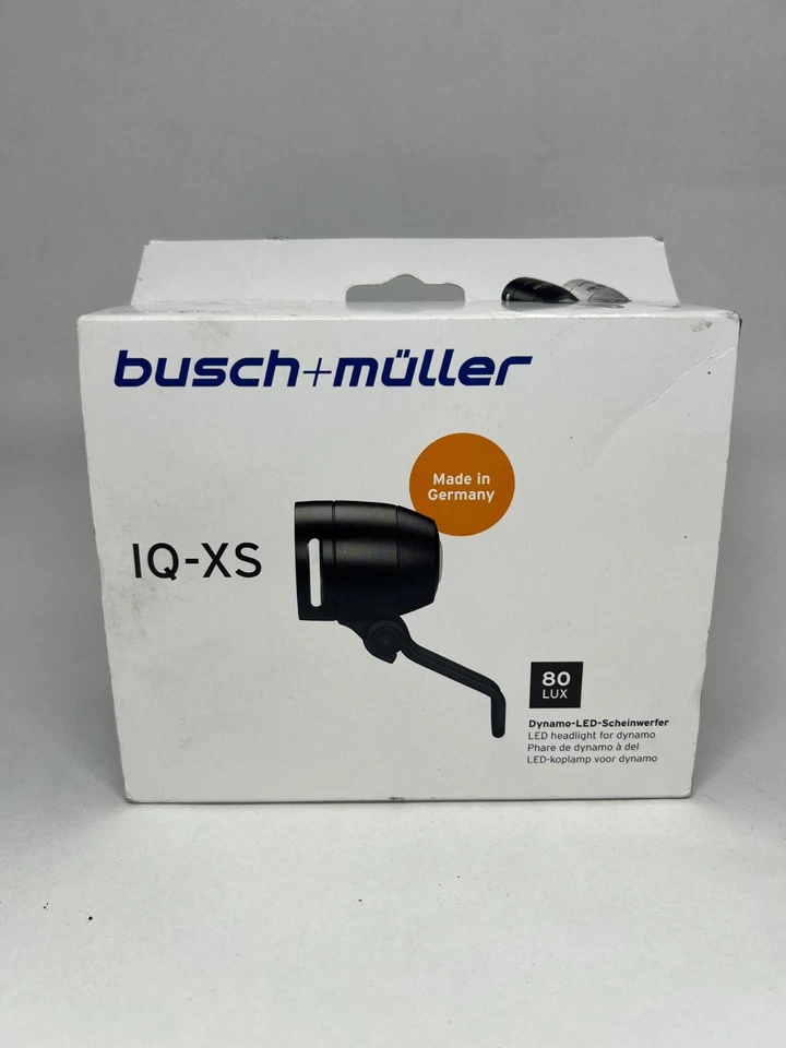 Luz delantera Busch + Müller IQ-XS T Senso Plus Dynamo 167RTSNDI-01 - negra 80 lux Foto 1 de 1