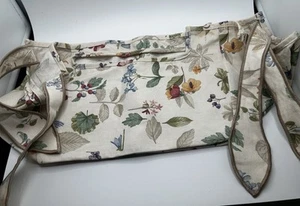 Longaberger Botanical Fields SMALL PICNIC Basket Liner floral fabric Bow ties - Picture 1 of 3