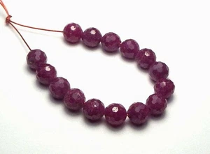 15 pcs RUBY 6mm Faceted Round Beads NATURAL - Picture 1 of 2