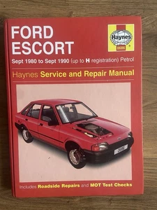 FORD ESCORT XR3 XR3i RS TURBO CABRIOLET, 1.1, 1.3, 1.4, 1.6 HAYNES MANUAL ‘80-90 - Picture 1 of 5