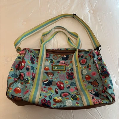 Lilly Bloom Owl Always Love You Large Tote/Duffle Bag with Shoulder Strap - Image 1 of 4