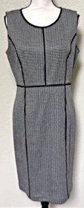 VESTIDO Vaina Negro Talla 10 Usado en Excelente Condición LAFAYETTE 148 Mezcla Algodón SARGA SIN MANGAS - Imagen 1 de 7
