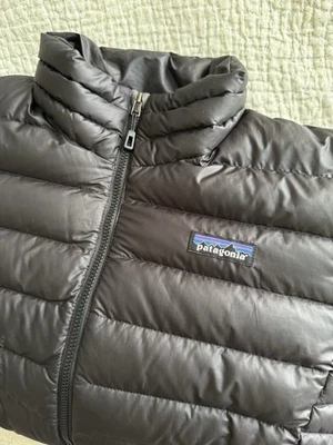 Patagonia Plumón Suéter Chaqueta Mujer L Negro Ganso Relleno Puffer Abrigo Cremallera 84683 Foto 1 de 4