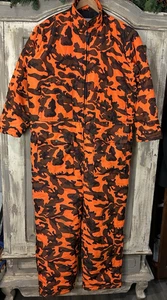 Winchester Insulated Coveralls 2XL Conceal Blaze Orange Camo Hunting - Vintage - Picture 1 of 16
