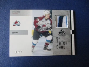 2001-2002 UPPER DECK SP GAME USED AUTHENTIC PATCH JOE SAKIC  AVALANCHE  /50 - Picture 1 of 3