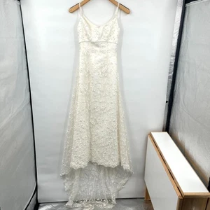 Vintage Oleg Cassini David's Bridal Wedding Dress Ivory Women's Size 4 - Picture 1 of 18