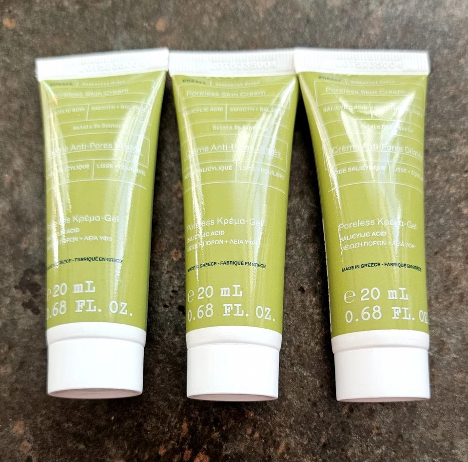 Korres Santorini Grape Poreless Skin Cream 0.68fl oz/20ml Travel Size