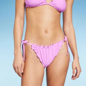 Bikini donna Wild Fable con volant multi copertura fondo viola medio - Foto 1 di 9