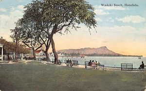 Hawaii - HONOLULU - Waikiki Beach - Publ. Hawaii & South Seas Curio Co. 182 - Picture 1 of 2