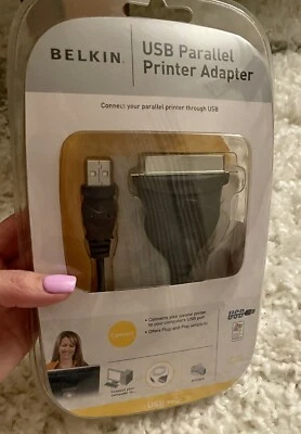 New Belkin USB Parallel Printer Adapter Model F5U002v1 - Image 1 of 4