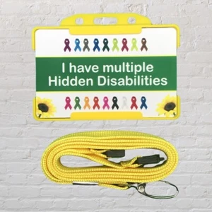Hidden Disability Card & Lanyard • 10 Colours Available FREE UK 🚚 - Picture 1 of 6