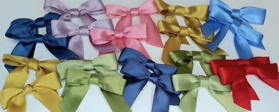 Set of 20 Anna Griffin Perfect Palette Pre-tied Satin Bows 7 Colors! - Image 1 of 2