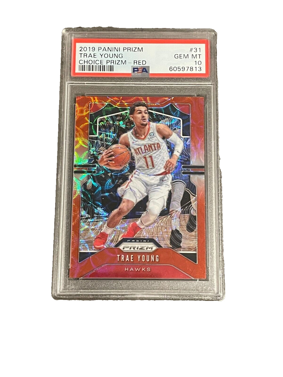 2019 Panini Prizm Trae Young Choice RED /88 PSA 10