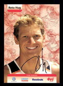 Reto Hug Autogrammkarte Original Signiert Triathlon + A 134038 - Bild 1 von 2