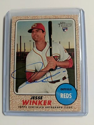 2017 Topps Heritage Real Ones Auto Jesse Winker - Image 1 of 2