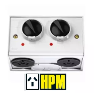 HPM Aqua Surface Mount Padlockable Double Powerpoint Rotary Switch IP33 10A 240V - Bild 1 von 1