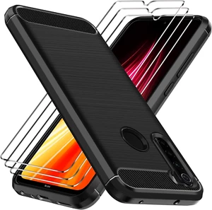 Ivoler Cover per Xiaomi Redmi Note 8T Con 3 Pezzi Vetro Temperato, [Antiurto Di - Foto 1 di 12