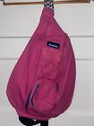 KAVU Rope Sling Bag Crossbody Bright Bubble Gum Pink Canvas Sling Backpack