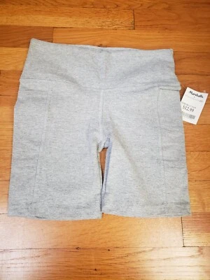 Running Shorts, Womens Small, New With Tags, Grey,  Pockets, 85% Cotton - Image 1 of 4