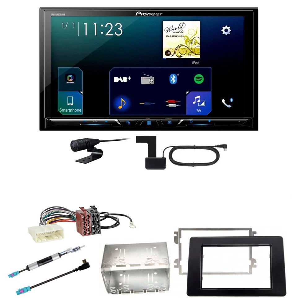 Pioneer SPH-DA230DAB Android Auto CarPlay Einbauset für Renault Master 3 ab 2019 - Bild 1 von 1