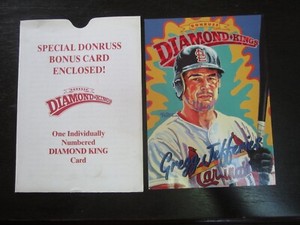 1994 Donruss Diamond Kings Jumbo # DK-21 Greg Jefferies Card # 9192/10000 (M)