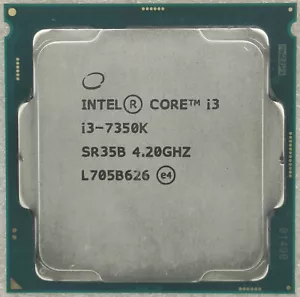 Intel i3-7350K 2-core HD 630 60W Unlocked LGA1151 4.2GHz SR35B CPU processor- - Picture 1 of 2