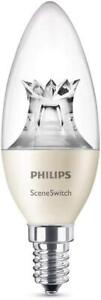 Philips Scene Switch LED E14 Edison Screw Candle Light Bulb 3 Step Dimming 40 W