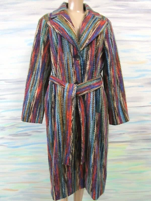 Geometric Print Jacket Kathy Ireland Long Sleeve Multicolor Size L NWT - Image 1 of 4