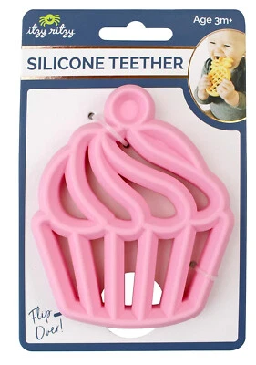 New Itzy Ritzy Silicone Cupcake Teether BPA‑Free Baby Toy 3M+ – Free Shipping - Image 1 of 3