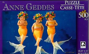 2015 Anne Geddes Puzzle Pesce Oro Bambini 500 Pezzi 18,25" X 11" NUOVO #TY06 - Foto 1 di 1