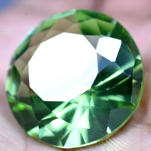 Lab Created 39.85 Ct Green Peridot GGL Certified Diamond Cut TOP QUALITY Gem - Picture 1 of 5