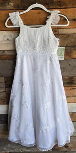 Bonnie Jean NWTs Flower Girl First Communion Party Dress Size 8 Formal Occasion - Picture 1 of 6
