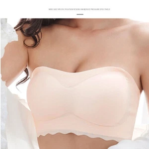 Ladies Bras Thin Cup Beauty Bralette Strapless Lingerie Sexy Wire-free Tank Tops - Picture 1 of 13