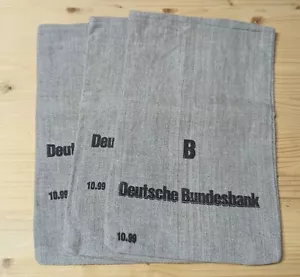 Geldsack Deutsche Bundesbank Beutel Leinensack Original Größe B - 1 Stück 10/99 - Bild 1 von 4