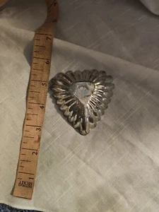Early Antique Tin Cookie Cutter HEART   Primitive (A7) - Picture 1 of 3