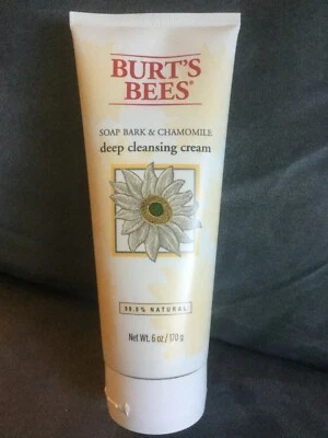 BURT'S BEES DEEP CLEANSING CREAM WITH SOAP BARK/CHAMOMILE 6 OZ - BRAND NEW  - Image 1 of 4