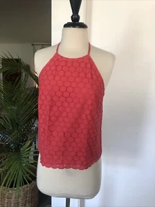 J Crew Neckholder Top Damen Größe 4 100 % Baumwolle leichte Sommer ärmellose Bluse - Bild 1 von 21