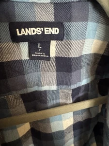 Lands End Boys Collard Shirt Size Large 7 - Picture 1 of 4