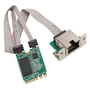 M.2 A+E Network Card Bent Pin Gigabit Ethernet Single Port RJ45 Server Netwo NEW - Afbeelding 1 van 12