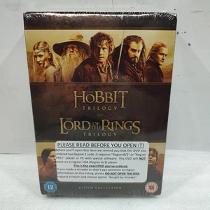 The Hobbit Trilogy & The Lord Of The Rings Trilogy DVD Boxset Brand New & Sealed - Picture 1 of 10