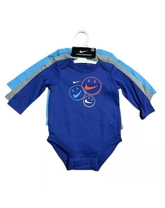 NEU Nike Baby Unisex 6M Mehrfarbig 3er Pack Trikot Bodys Set - Bild 1 von 4