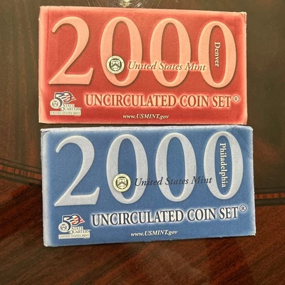 2000 P & D UNCIRCULATED COINS-20 COINS SET-US MINT .COA. - Image 1 of 4