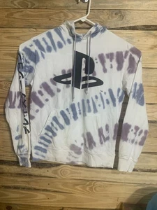 PlayStation Hoodie Tie Dye Logo Sweatshirt Small 34/36 2021 Sony PS4 PS5 - Picture 1 of 17