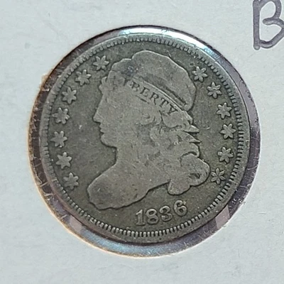 1836 Capped Bust Dime Fine - Nice surfaces - Image 1 of 2