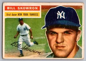 Bill Skowron Yankees 1956 Topps #61 espalda blanca - Imagen 1 de 3
