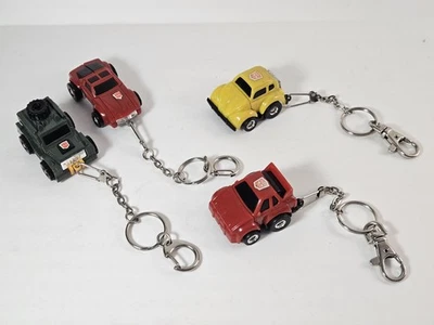 Transformers Fun-4-All Key Chains Bumblebee Cliffjumper Brawn Windcharger COMPLE - Image 1 of 4