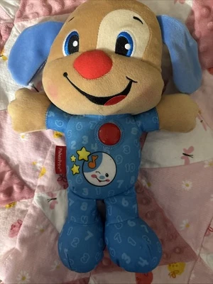 Плюшевый НОЧНОЙ ЩЕНОК Fisher Price Laugh & Learn — BFK64, популярная игрушка, РАБОТАЕТ - Изображение 1 из 2