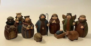 10 Piece Northlight Christmas Nativity Set Resin Roly-Poly Figures 3.5" Tall - Picture 1 of 6